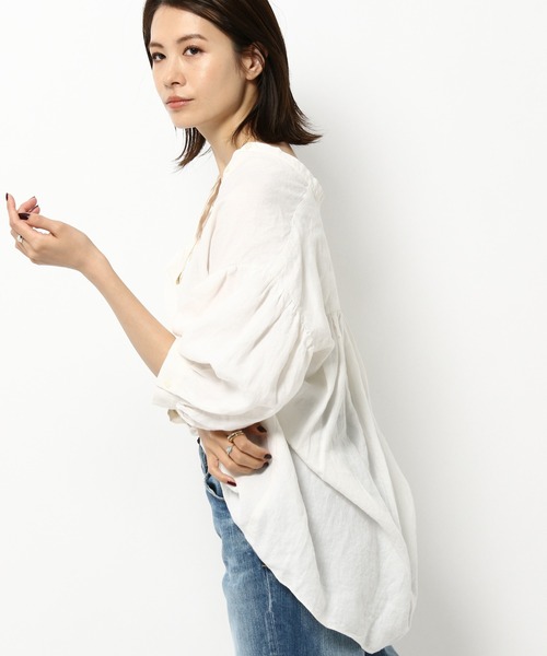 「BABYLONE」 半袖ブラウス フリー オフホワイト レディース_画像3