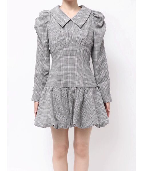 dazzlin（ダズリン） ワンピース バルーンチェックミニワンピース