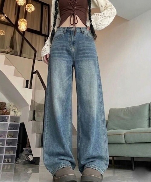 ワイドパンツ ジーンズ デニム デニムパンツ 「UNISEX」ヴィンテージ