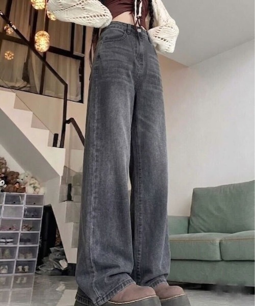 ワイドパンツ ジーンズ デニム デニムパンツ ヴィンテージ ルーズ