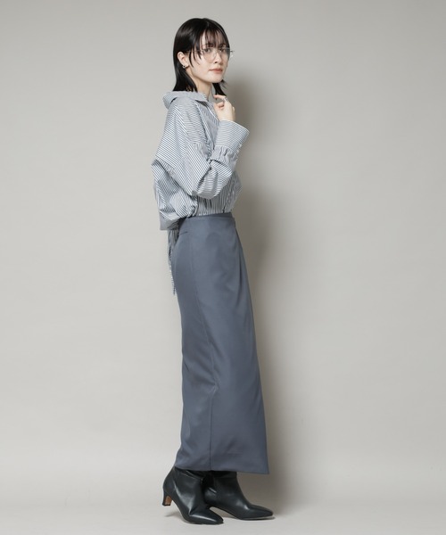 NANO universe（ナノ・ユニバース） スカート 「撥水加工」ラップ風