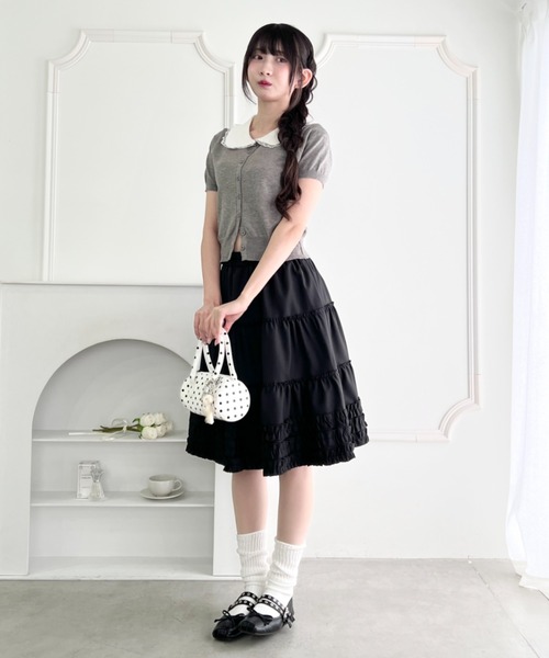 Loueme スカート 裾フリルティアードミディスカート : ZOZOTOWN Yahoo