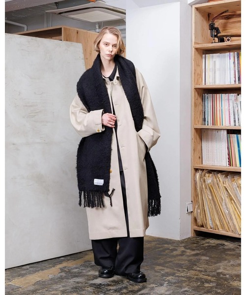 VOAAOV（ヴォアーブ） マフラー FULLERS TEASEL BRUSHED KNIT SCARF