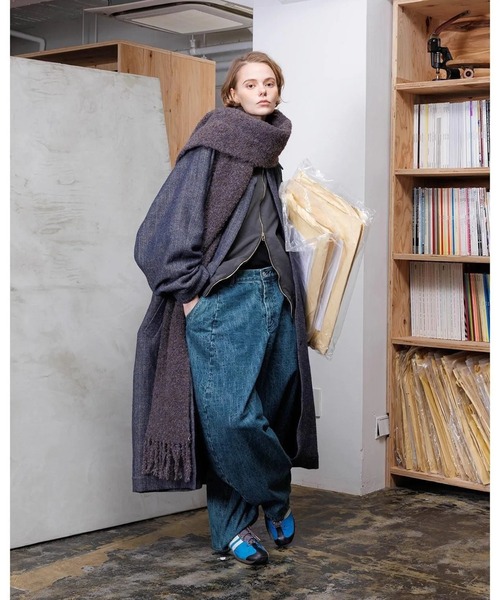 VOAAOV（ヴォアーブ） マフラー FULLERS TEASEL BRUSHED KNIT SCARF