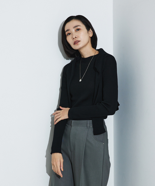 「qualite」 長袖ニット フリー ホワイト レディース_画像3