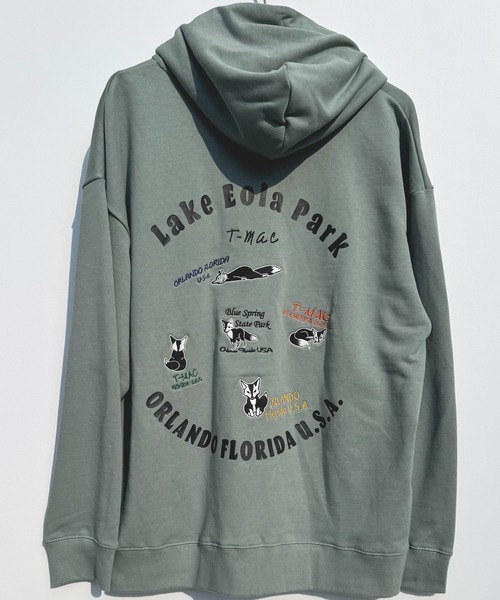 T-MAC OUTING パーカー T-MAC 背面キツネ刺繍 オーバーサイズ