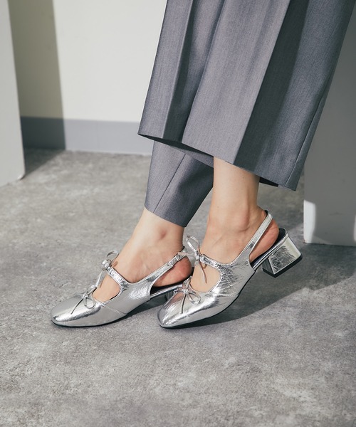 「ANOTHER S」 「Bird shoes」ヒールサンダル 38 シルバー レディース_画像3