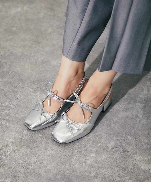 「ANOTHER S」 「Bird shoes」ヒールサンダル 38 シルバー レディース_画像4