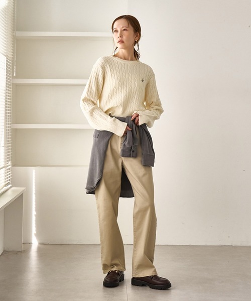 bibiy B. CLUB KNIT ベージュ　ニット　セーター BEVERLY HILLS POLO CLUB（ビバリーヒルズポロクラブ） ニット