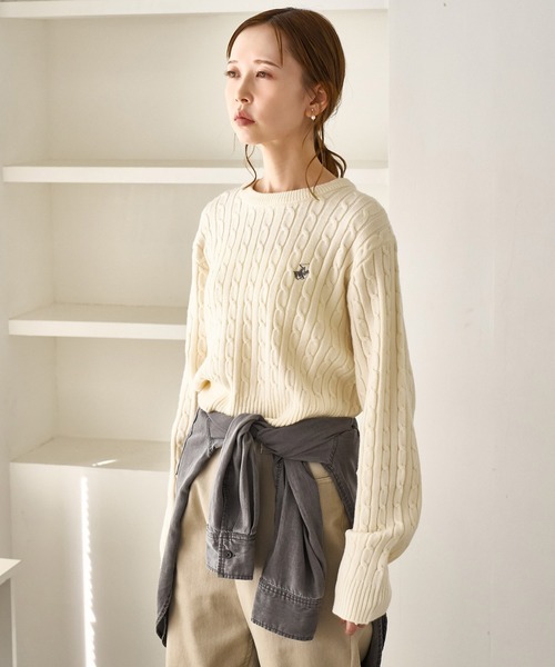 SCAPA RICHMOND アイボリー ケーブルニットセーター 新品未使用♡ BEVERLY HILLS POLO CLUB（ビバリーヒルズポロクラブ） ニット