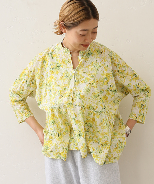 「JOURNAL STANDARD LUXE」 7分袖ブラウス FREE ネイビー レディース