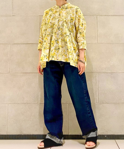 「JOURNAL STANDARD LUXE」 7分袖ブラウス FREE ネイビー レディース