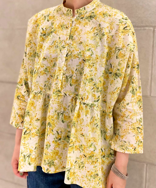 「JOURNAL STANDARD LUXE」 7分袖ブラウス FREE ネイビー レディース