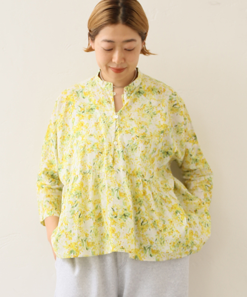 「JOURNAL STANDARD LUXE」 7分袖ブラウス FREE ネイビー レディース