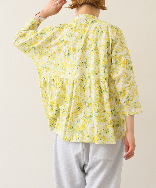 「JOURNAL STANDARD LUXE」 7分袖ブラウス FREE ネイビー レディース