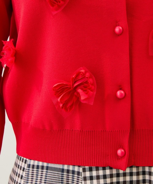 Rose Tiara（ローズティアラ） カーディガン リボンニットカーディガン