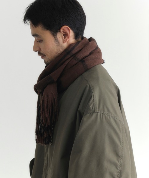 BACK NUMBER マフラー 「BACK NUMBER」チェック柄 大判マフラー