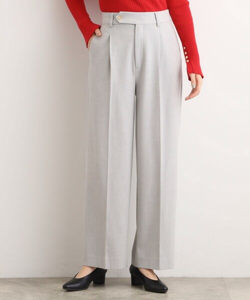 grove（グローブ） パンツ シャークスキン裏起毛スラックスパンツ