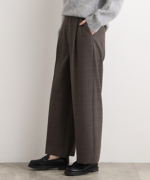 grove（グローブ） パンツ シャークスキン裏起毛スラックスパンツ