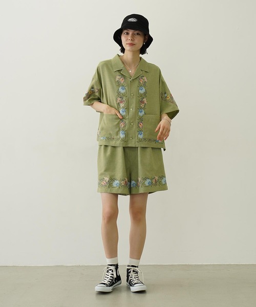 「MILKFED.」 半袖シャツ ONE SIZE オフホワイト レディース_画像4