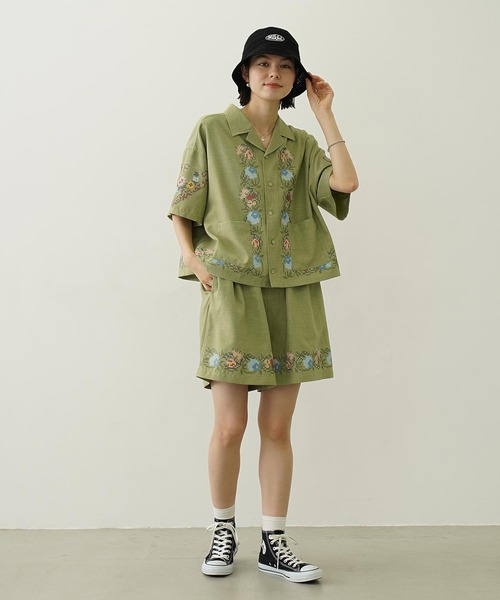「MILKFED.」 半袖シャツ ONE SIZE オフホワイト レディース_画像8
