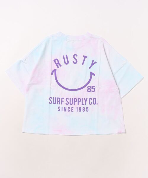 「RUSTY」 「KIDS」半袖Tシャツ 140 パープル キッズ_画像2