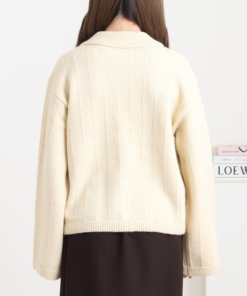 YONFA ニットケープカーディガン　ivory YONFA / TOPS