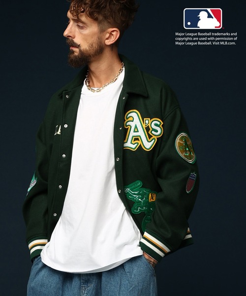 SKOOKUM スタジャン オリーブグリーン SKOOKUM（スクーカム） スタジャン M グリーン メンズ : ZOZOTOWN