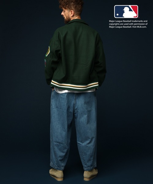 SKOOKUM（スクーカム） スタジャン M グリーン メンズ : ZOZOTOWN