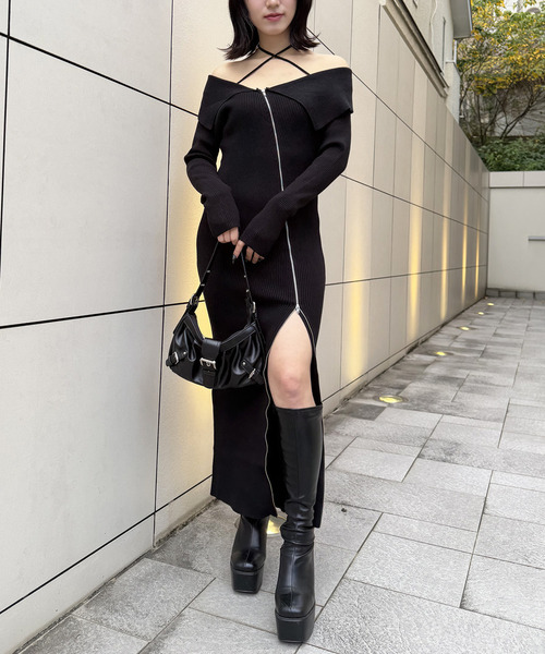 SPIRALGIRL（スパイラルガール） ワンピース ビックカラーZIPロング