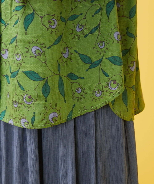 「Jocomomola」 長袖シャツ 40 グリーン レディース_画像6