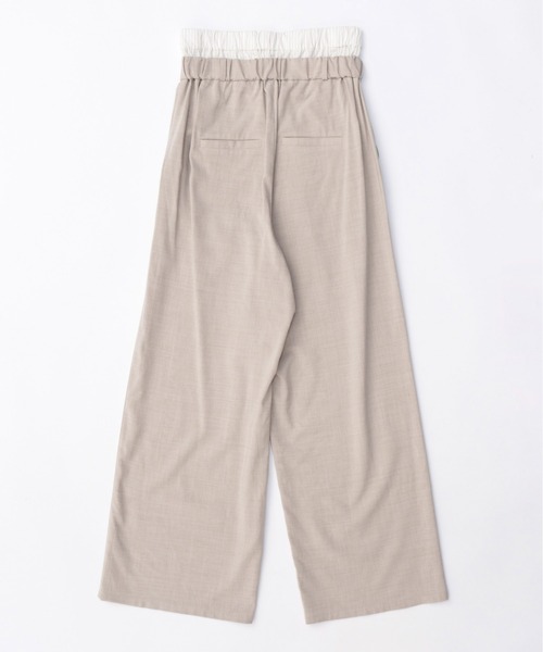 「MAISON SPECIAL」 スラックス 38 グレイッシュベージュ レディース_画像3