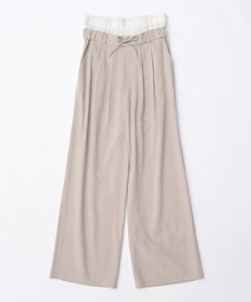 「MAISON SPECIAL」 スラックス 38 グレイッシュベージュ レディース_画像7