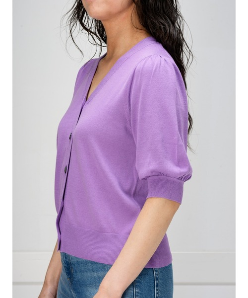 「BANANA REPUBLIC FACTORY STORE」 ニットカーディガン S ネイビー レディース_画像4