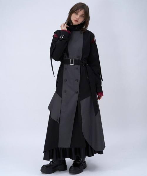 HARE 切り替えトレンチコート スタンドカラー HARE（ハレ） トレンチコート コート サイコウチクトレンチコート(HARE