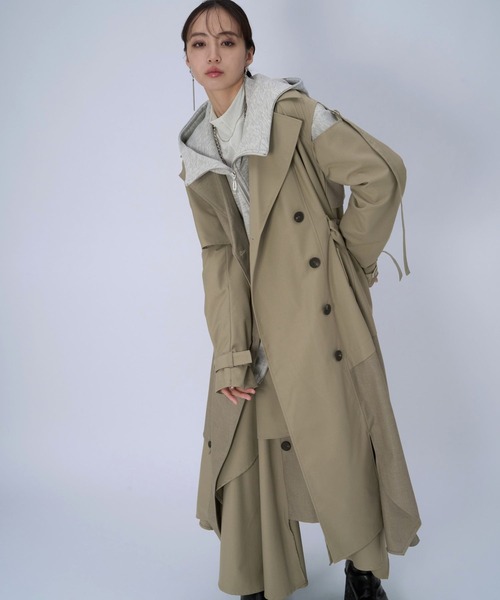 新品 デパリエ　14.3万　2WAY トレンチコート ジレ HARE（ハレ） トレンチコート コート サイコウチクトレンチコート(HARE