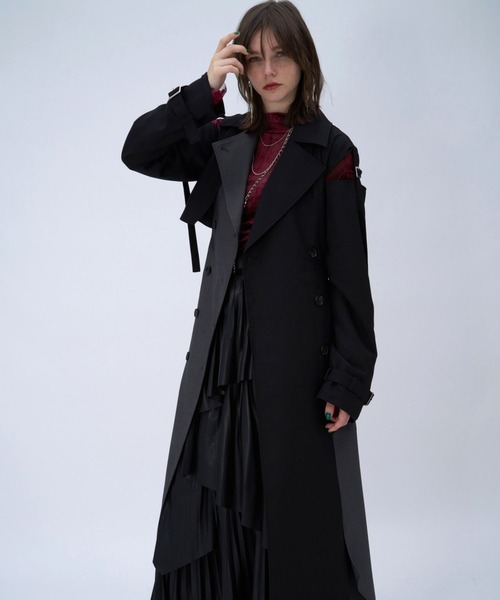 HARE 切り替えトレンチコート スタンドカラー HARE（ハレ） トレンチコート コート サイコウチクトレンチコート(HARE