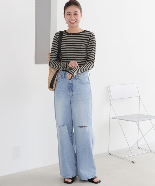「MILLER」 長袖カットソー FREE ピンク レディース_画像4