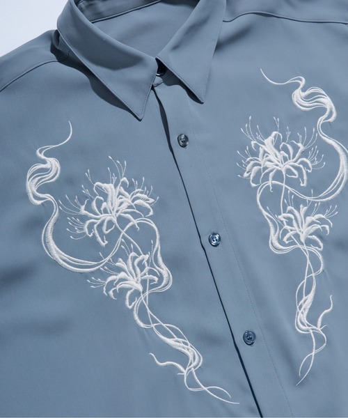 「Ellno Loset」 半袖シャツ LARGE ブルー系その他 メンズ_画像3