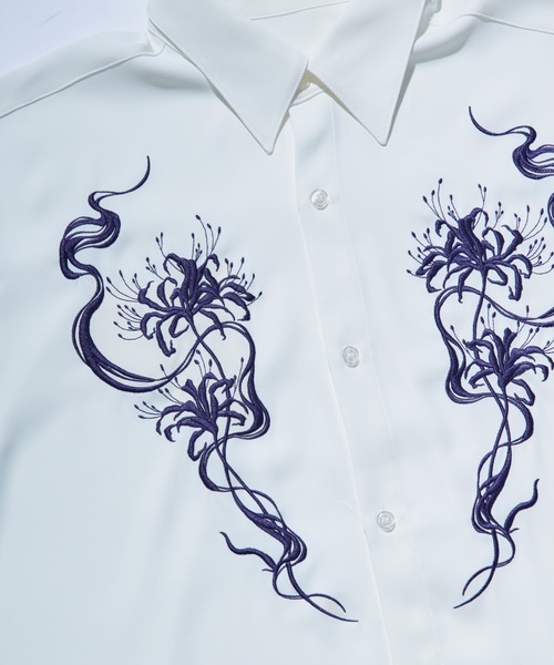 「Ellno Loset」 半袖シャツ LARGE ブルー系その他 メンズ_画像4