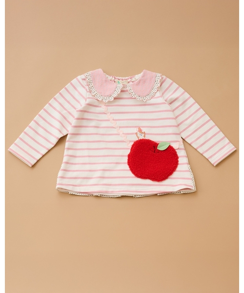 babycheer（ベイビーチアー） トレーナー りんごポシェットトレーナー