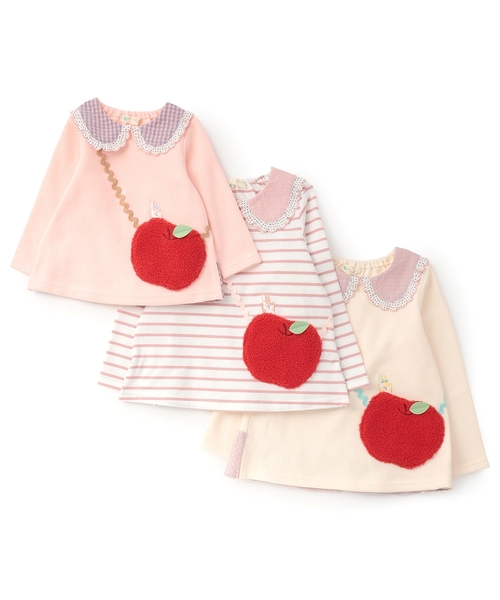 babycheer（ベイビーチアー） トレーナー りんごポシェットトレーナー