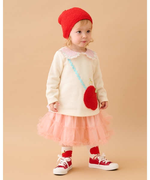 babycheer（ベイビーチアー） トレーナー りんごポシェットトレーナー