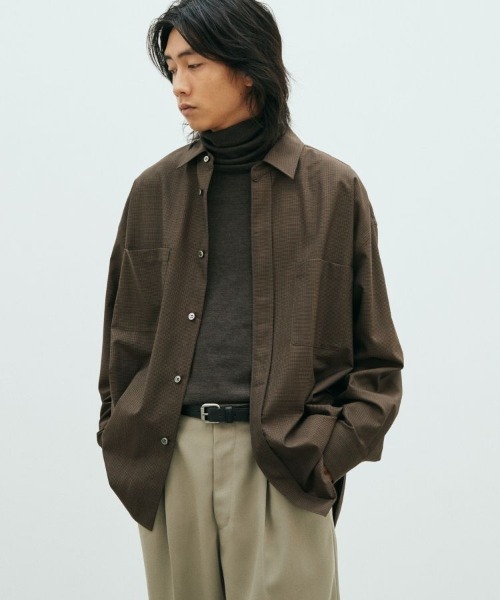 「LIDNM」 長袖シャツ MEDIUM ブラウン系その他 メンズ_画像3