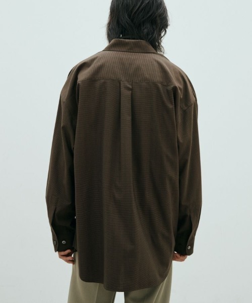 「LIDNM」 長袖シャツ MEDIUM ブラウン系その他 メンズ_画像5