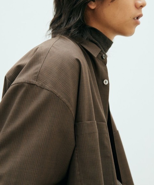 「LIDNM」 長袖シャツ MEDIUM ブラウン系その他 メンズ_画像8