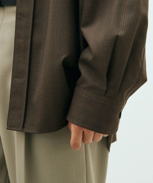 「LIDNM」 長袖シャツ MEDIUM ブラウン系その他 メンズ_画像9