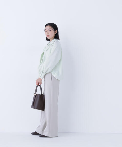 パンツ ゴールドボタンワイドパンツ レディース_10