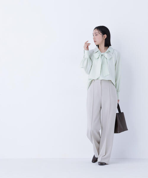 パンツ ゴールドボタンワイドパンツ レディース_12