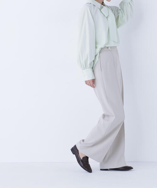 パンツ ゴールドボタンワイドパンツ レディース_13